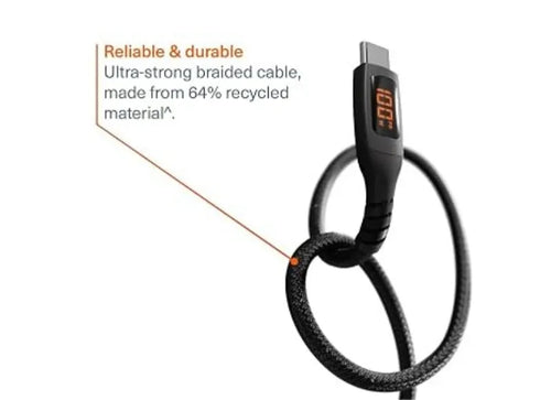 Cygnett Cable USB-C to USB-C 100W with LED Display 1m