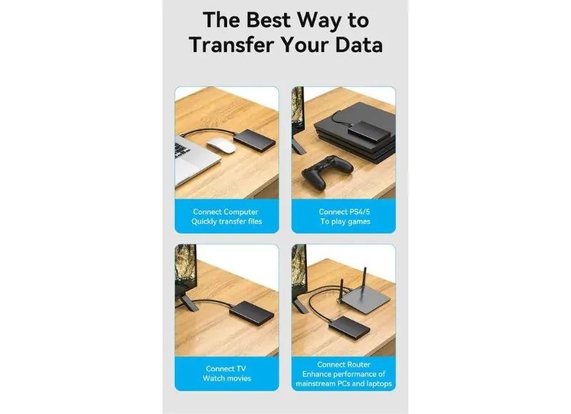 VENTION Case for 2.5" SATA Hard Drive with USB 3.1 connection (BLACK)