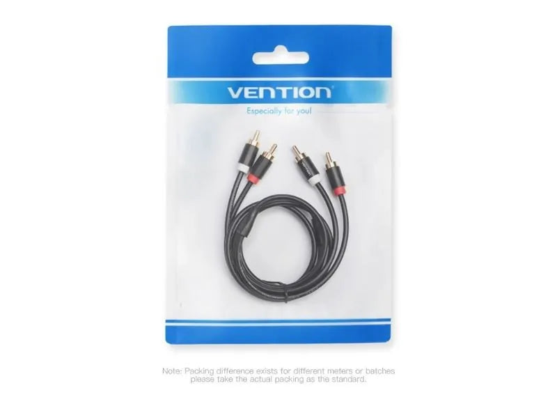 VENTION 2RCA MALE TO MALE AUDIO CABLE 3M (BLACK)