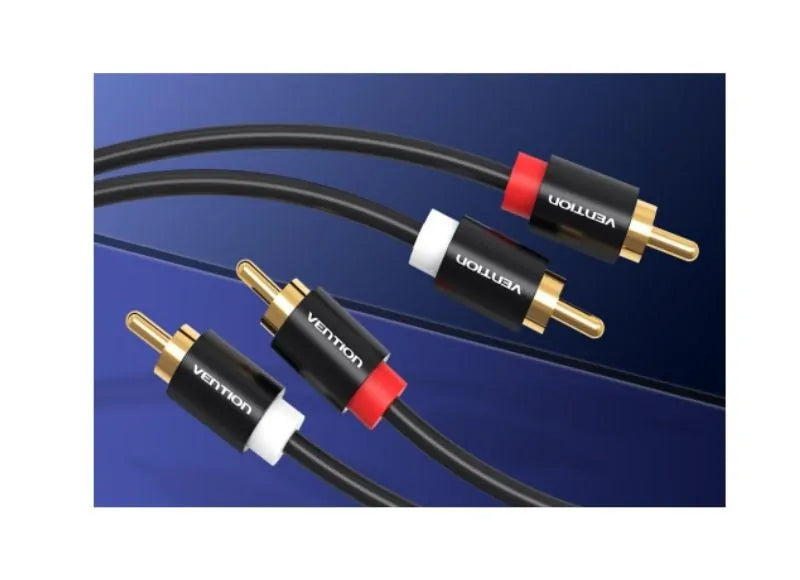 VENTION 2xRCA MALE TO MALE AUDIO CABLE 1.5M (BLACK)