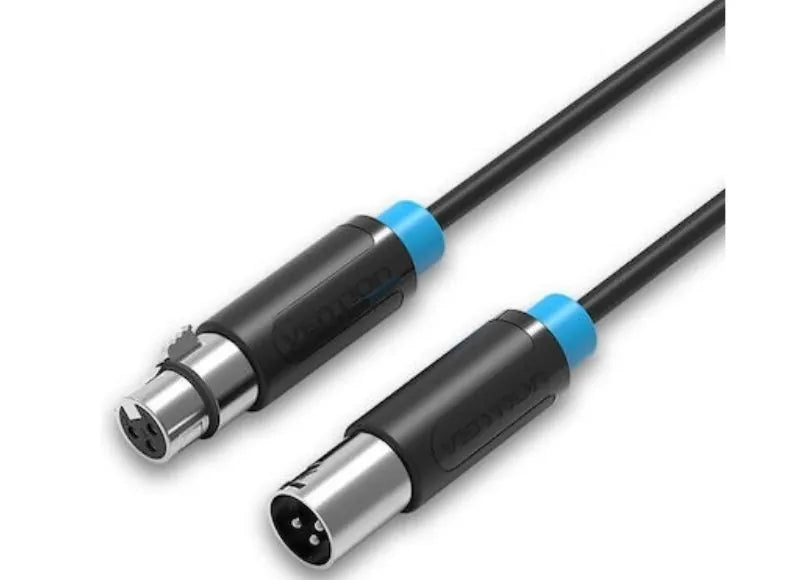 VENTION CABLE XLR MALE - XLR FEMALE 2m (BLACK)