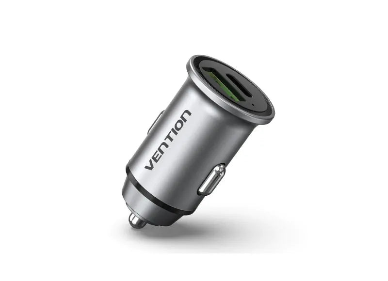 Vention Φορτιστής Αυτοκινήτου Two USB Ports Metal Grey