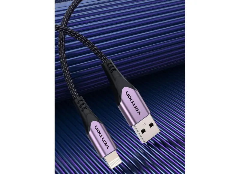 Vention Καλώδιο USB-A 2.0 σε Lightning 1m Aluminum Purple