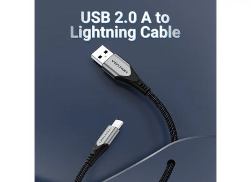 Vention Καλώδιο USB-A 2.0 σε Lightning 2m Aluminum Gray