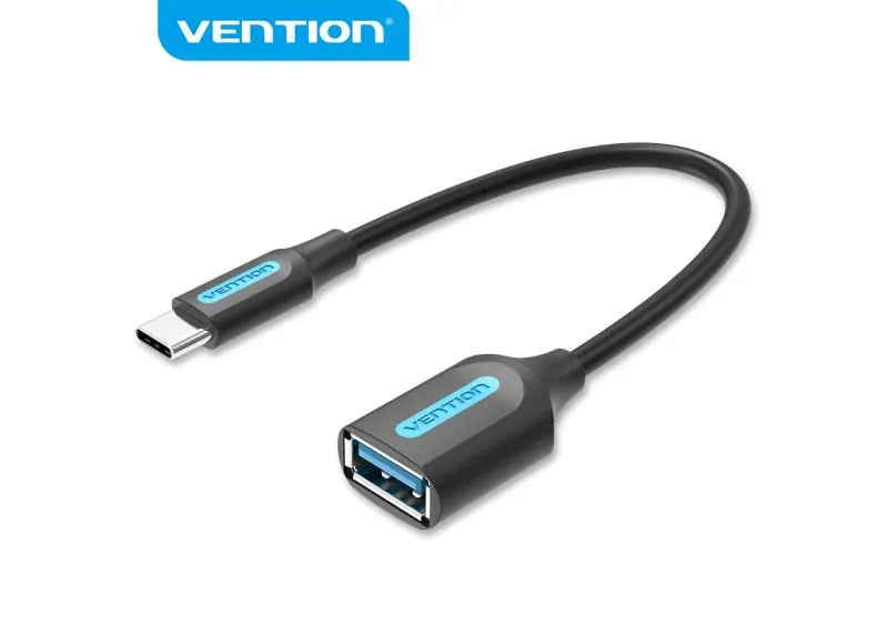 VENTION USB C MALE TO USB-A FEMALE CABLE (OTG) 0.15M (BLACK)
