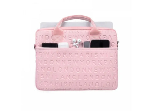 WiWU Bag Laptop 13.3 Cosmo Slim With Strap Pink