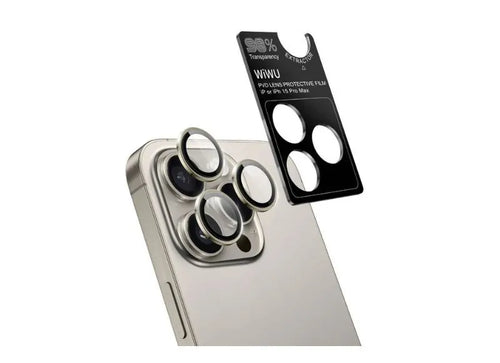 WiWU Τζάμι Προστασίας Οθόνης Sapphire Lens Guard για iPhone 15 Pro Black Titanium