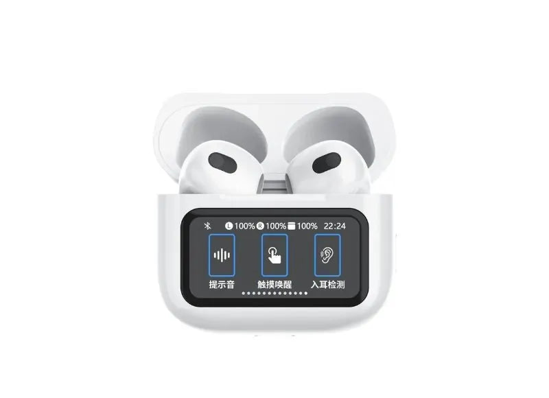 WIWU TRUE WIRELESS WITH TOUCH SCREEN T23 (WHITE)
