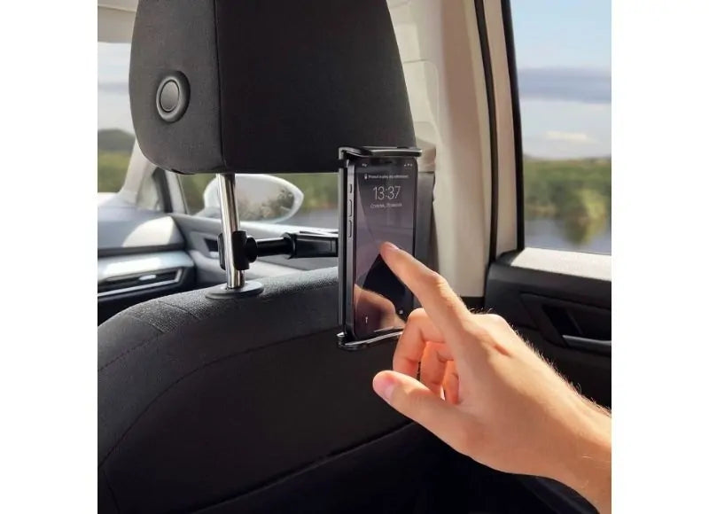 WOZINSKY CAR HEADREST HOLDER WITH HANGER (4" ΕΩΣ 11") - BLACK