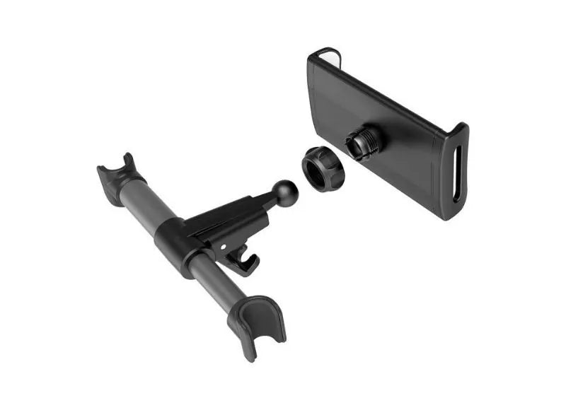 WOZINSKY CAR HEADREST HOLDER WITH HANGER (4" ΕΩΣ 11") - BLACK