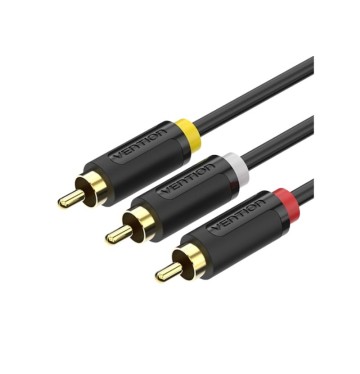 VENTION 3-RCA MALE TO 3-RCA MALE CABLE 2M (BLACK)